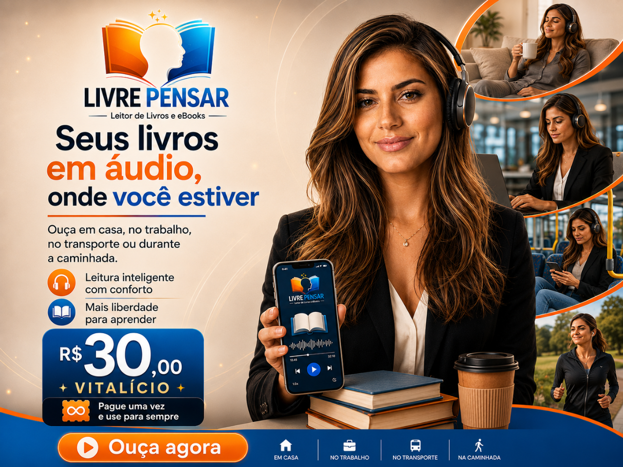 Aplicativo Livre Pensar — Leitor de textos