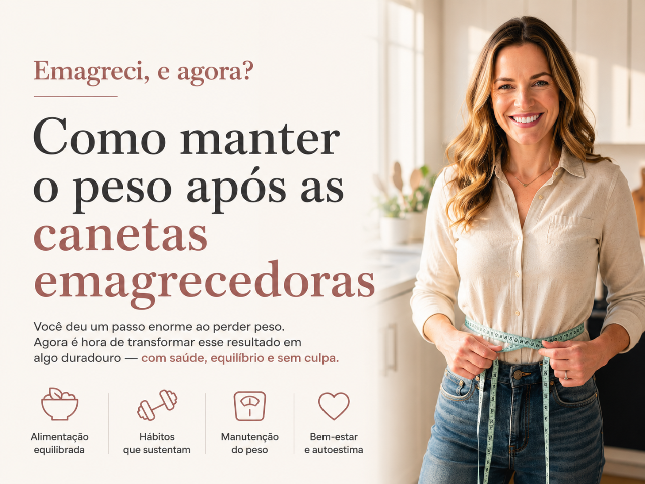 E-book Emagreci, e agora? Como manter o peso após as canetas emagrecedoras